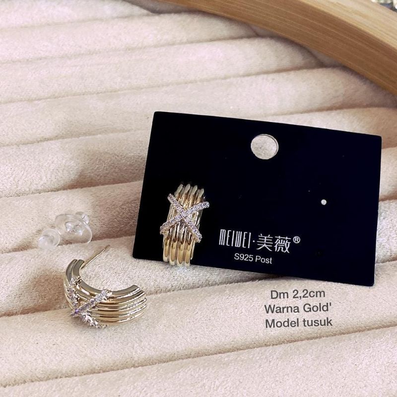 Anting Silver925 perak anting silver Anti Karat anti alergi anting premium blink blink ant-105