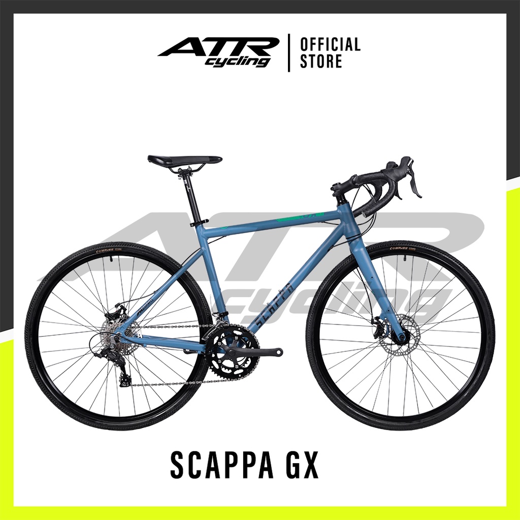 NEW GRAVEL BIKE GENIO SCAPPA GX 700C ( Alloy ) 2 X 9 Speed - Blue (M)