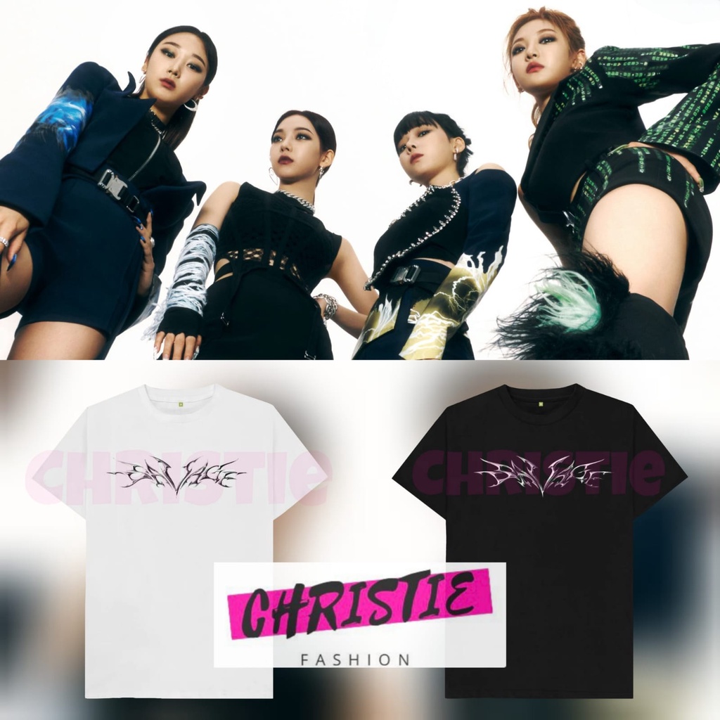 [COD] KAOS SAVAGE BIG LOGO AESPA S-XXL 13 WARNA / T-SHIRT KPOP MY AESPA KARINA GISELLE WINTER NING-N