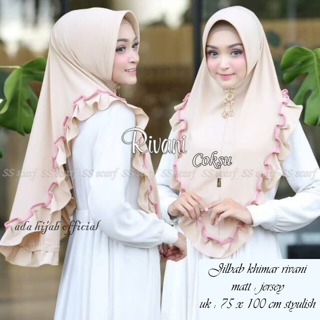 RAYYANA Jilbab RIVANI / Bergo Instan Khimar Rempel Jersey / Hijab Pet Antem / Kerudung Pinguin List