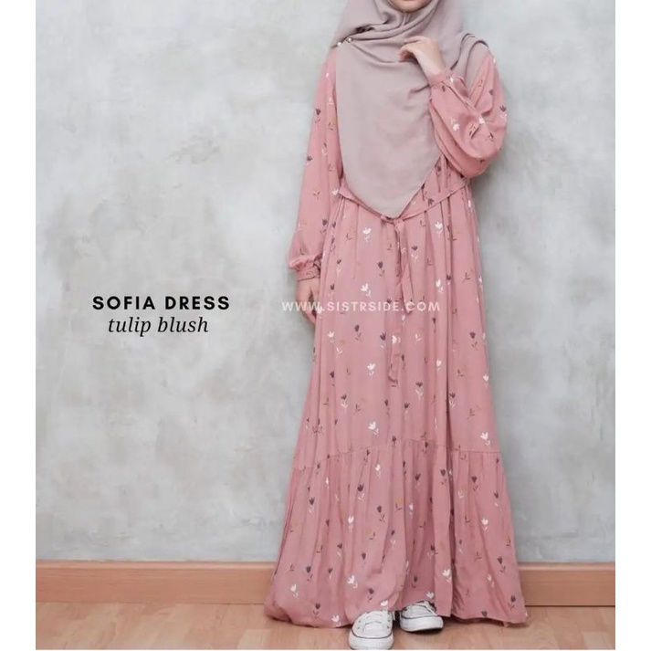 Sofia Dress Tulip Blush Size L Sistrside