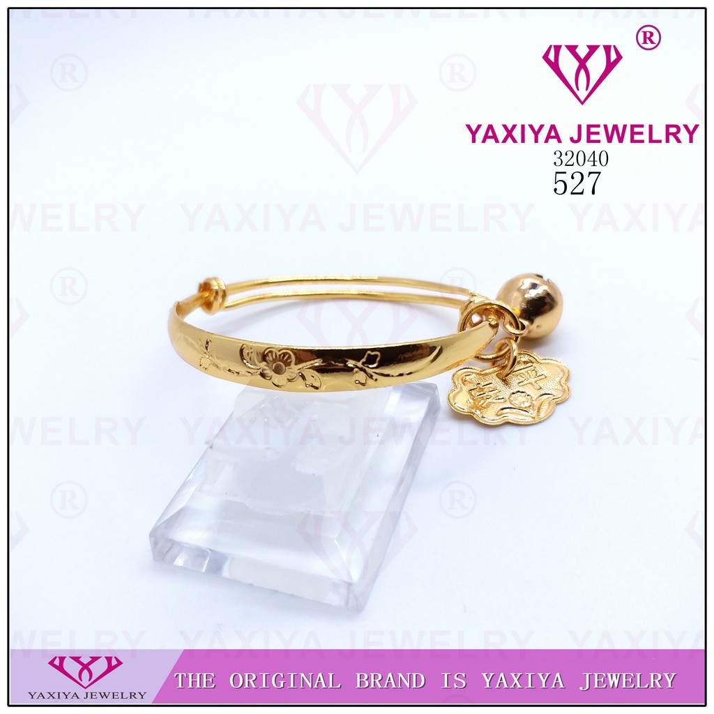 

Gelang lapis emas anak Two bells Perhiasan imitasi Gold 18k Yaxiya 32040