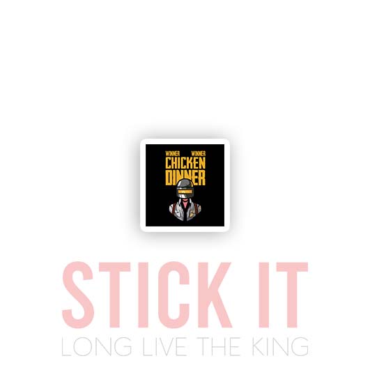 

Stiker sablon setrika DTF kaos baju sticker vinyl pubg winner winner chicken dinner gamer 59