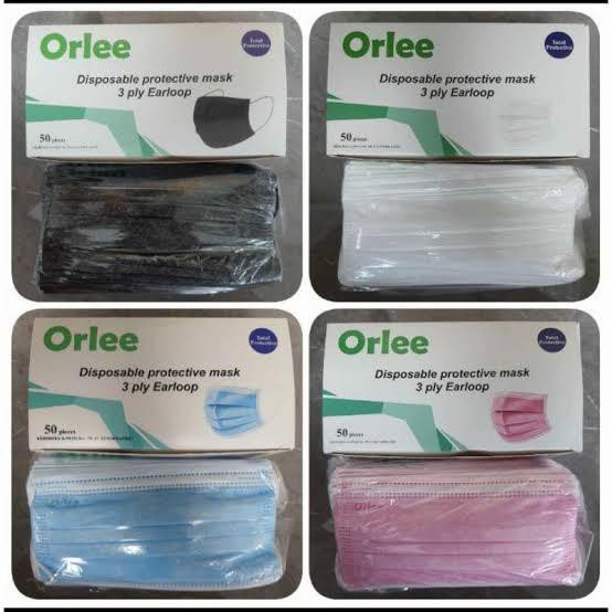 Masker Earloop Orlee 1 Karton isi 50 box Kemenkes