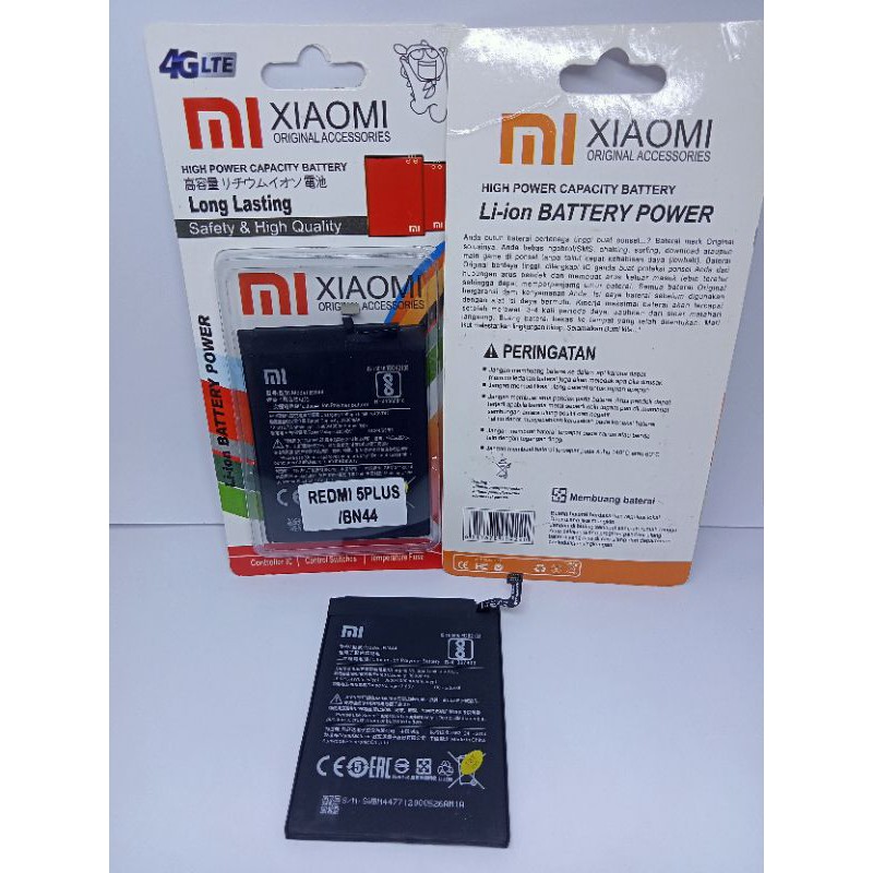 BATERAI - BATRAI - BATRE ORIGINAL XIAOMI REDMI 5 PLUS - BN44 BATRAI BATRE