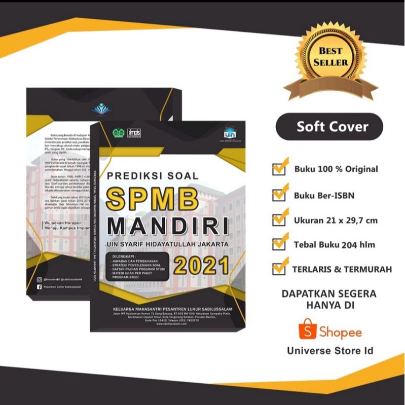 Buku Prediksi Soal SPMB Mandiri UIN Syarif Hidayatullah Jakarta 2021- Second