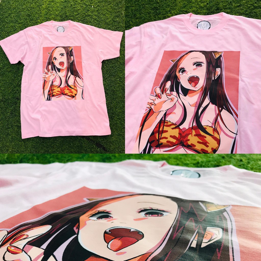 Tshirt Nezuko Demon Slayer Pink Anime Kimetsu No Yaiba Manga Premium