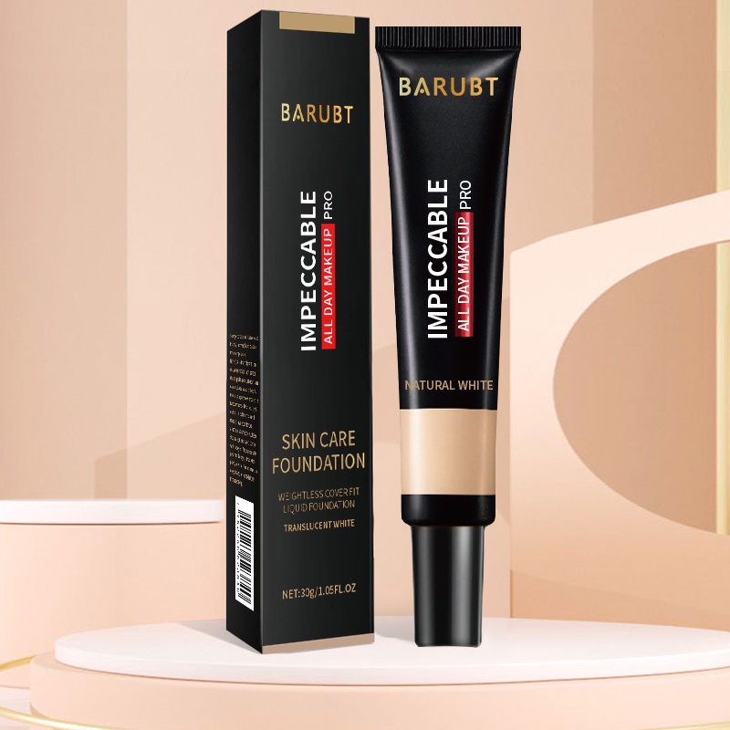 BARUBT High Coverage Skin-Like Lightweight Long-Lasting No Creasing Waterproof Foundation