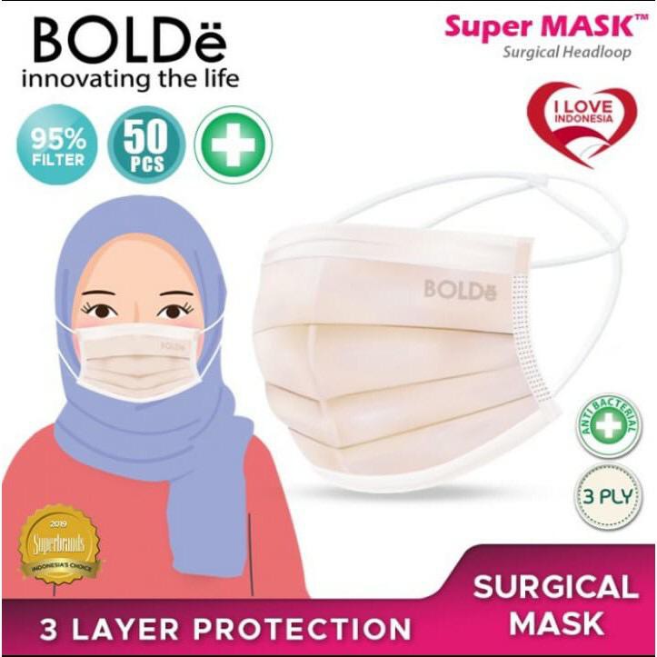 BOLDe Surgical Mask Hijab Kemenkes RI masker Medis