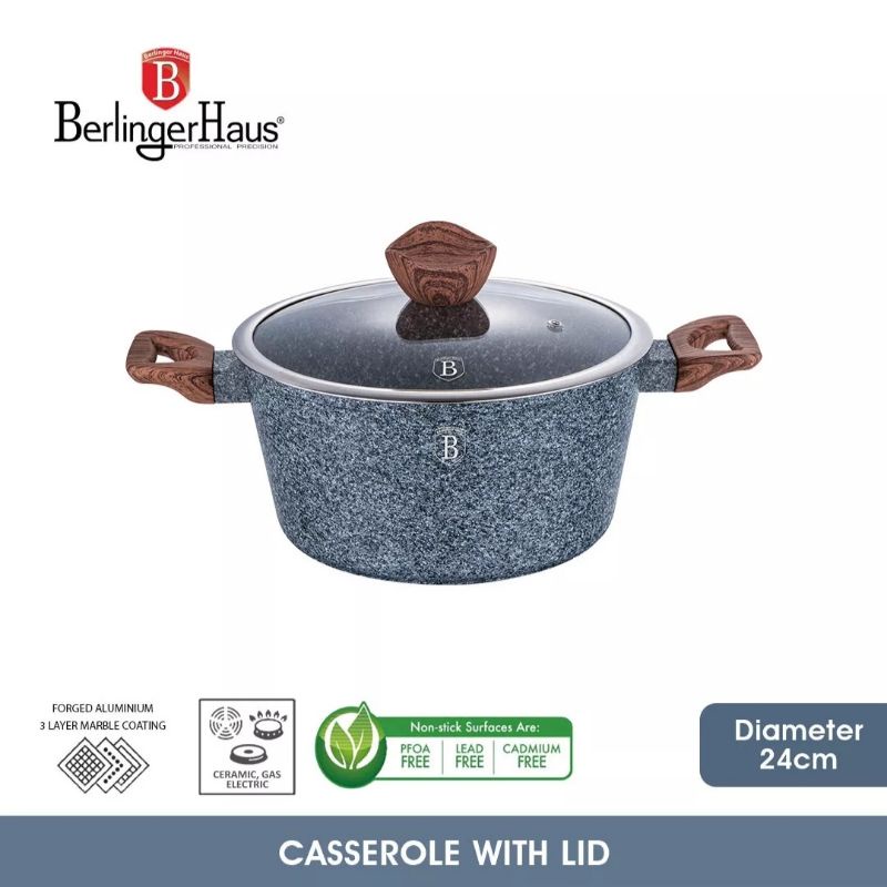 Jual BERLINGER HAUS CASSEROLE WITH LID 24 CM | Shopee Indonesia