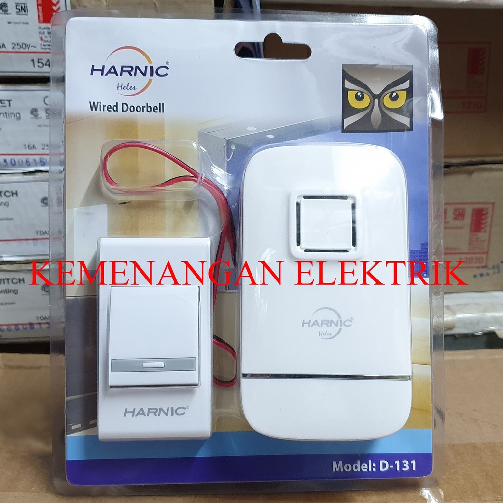 HARNIC HELES WIRED DOORBELL D-131 - BEL PINTU RUMAH KABEL DOOR BELL