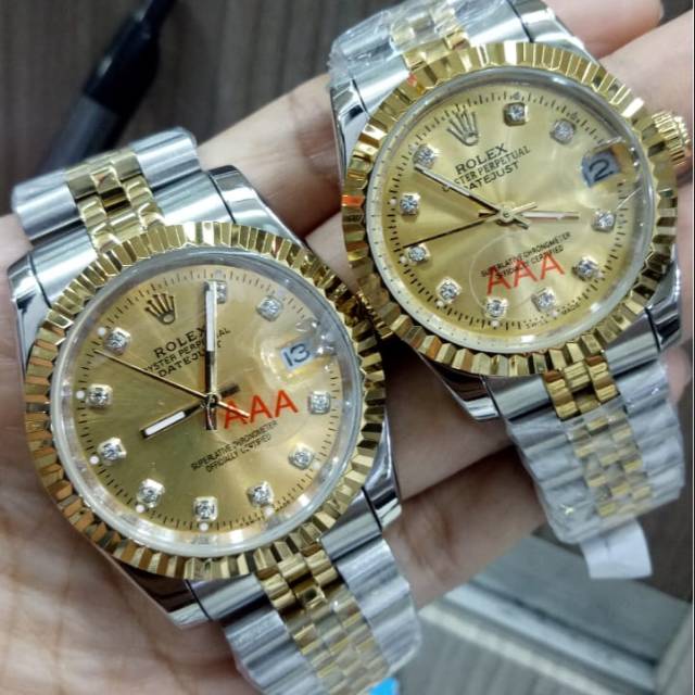 JAM TANGAN ROLEX DATEJUST COUPLE AUTOMATIC RANTAI COMBINASI