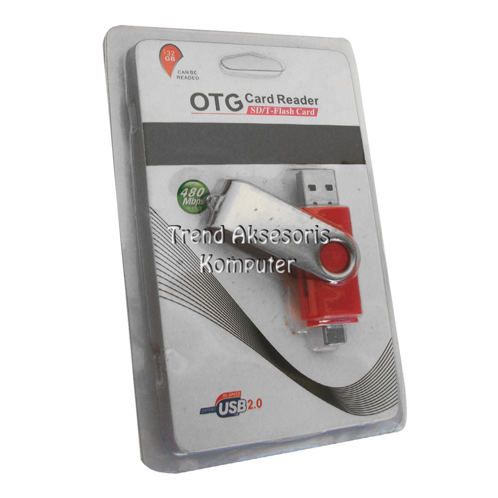 Trend 2in1 Card Reader OTG 2 Slot Rotasi