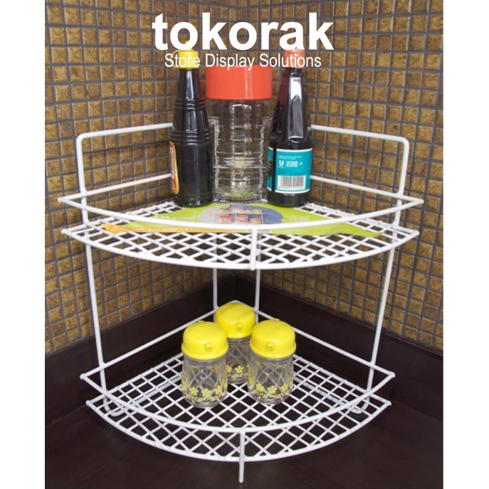 RAK SUDUT DAPUR KAMAR MANDI SERBAGUNA CORNER RACK MODELLINE NO GOSEND