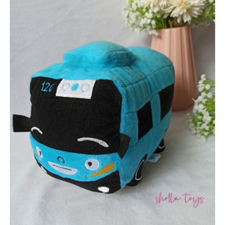 Boneka Mobil  Bus Tayo 30x20 mainan anak printing dan bordier 30x15