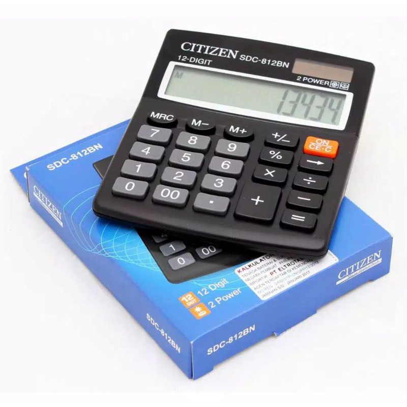 

Kalkulator 12 Digit Angka CITIZEN SDC 812 - Calculator Digital