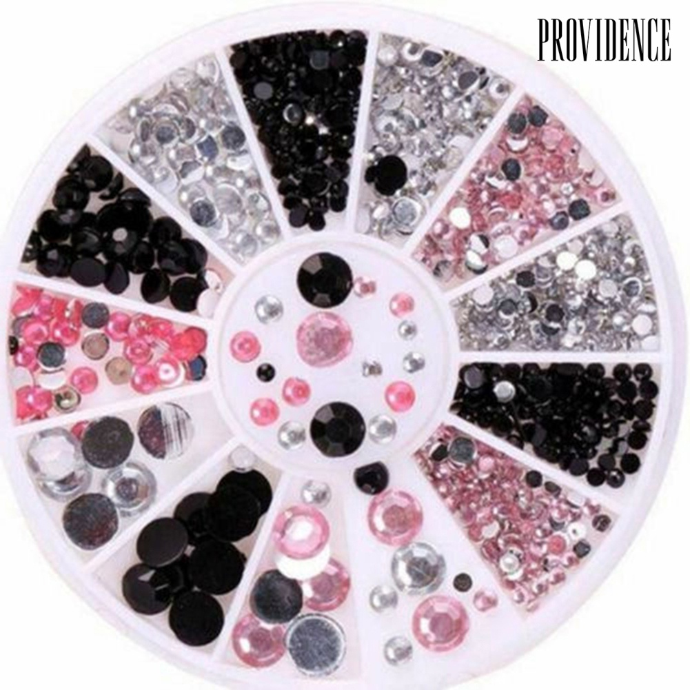 Providence 13 Grid Wheel Mixed 3D Nail Art Tips Glitter Rhinestone DIY Manicure Decoration