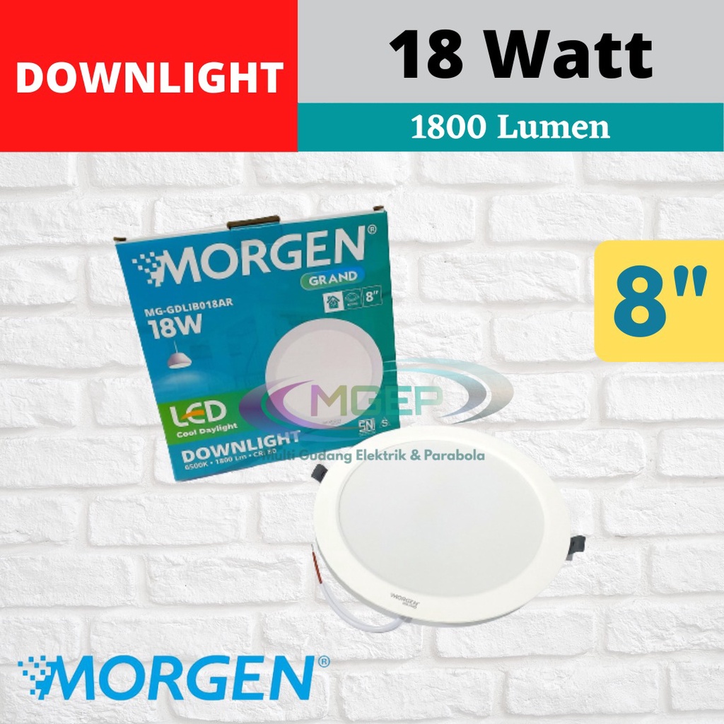 Morgen Downlight Bulat Grand Series IB Tanam 18 Watt White Super Murah