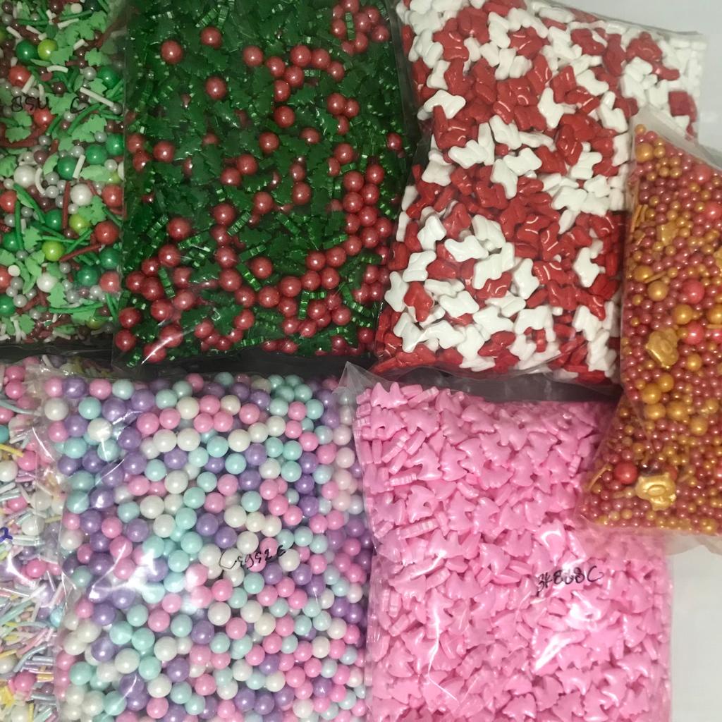 

ANEKA SPRINKLES 500 GR / TRIMIT GULA HARGA GROSIR / HIASAN KUE / DEKORASI CUPCAKE