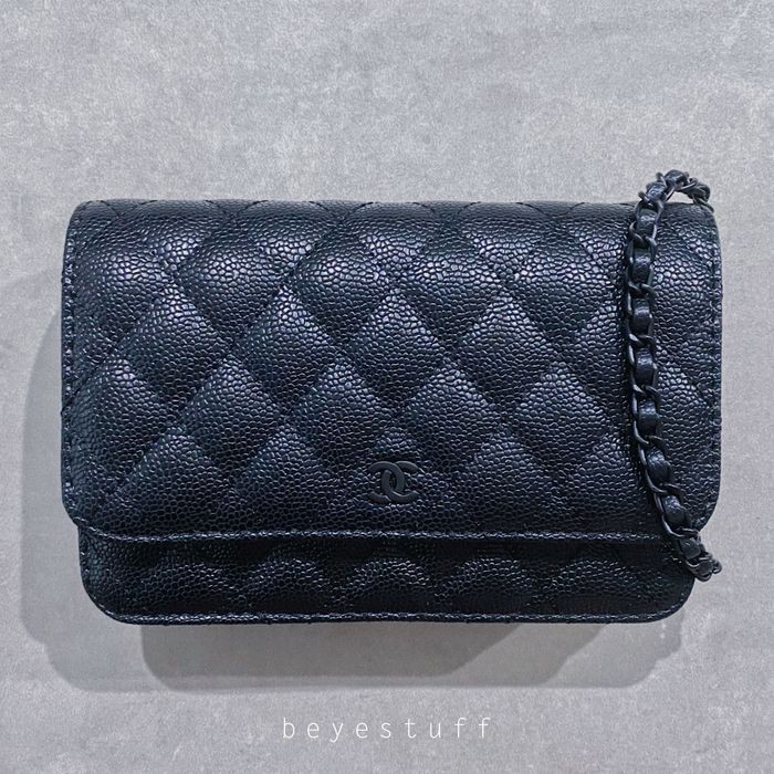 Chanel Quilted WOC Sling bag Authentic VIP Gift - Caviar So Black Limited