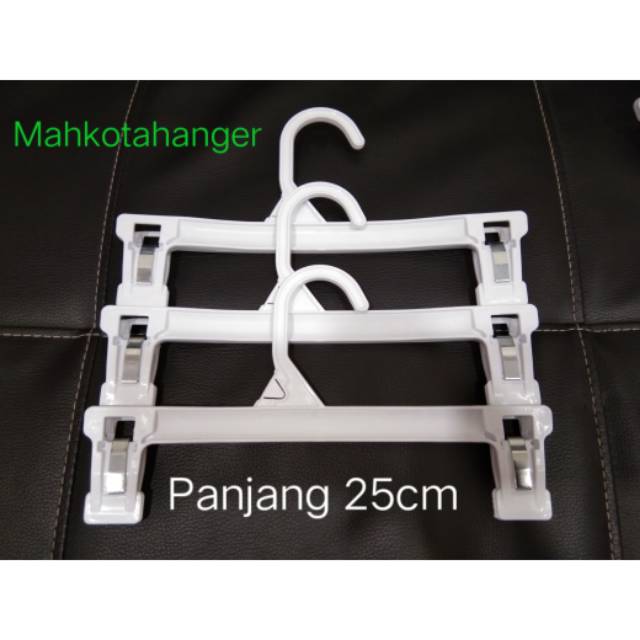 Hanger Jepit Anak tanggung (25cm) Plastik | Gantungan baju dan celana anak tanggung