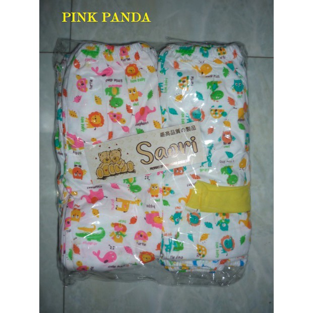 CELANA PANJANG KATUN SAORI TABUR ISI 1 LUSIN Celana Panjang Katun 100% Pink Panda Motif Tabur atau Boneka Warna Mix