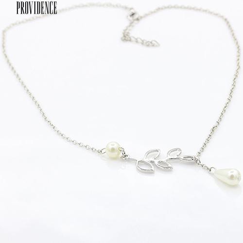 [Bayar Di Tempat]Perempuan Faux Pearl kalung