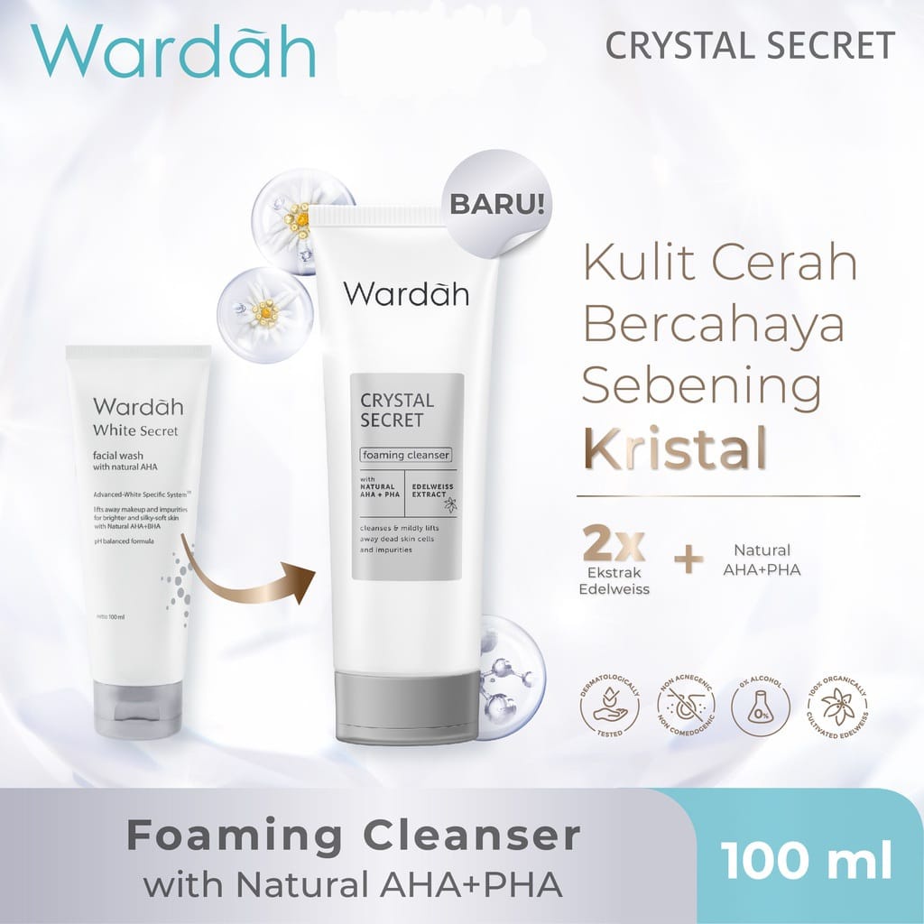 WARDAH Crystal Secret Foaming Cleanser 100ml ( White Secret )