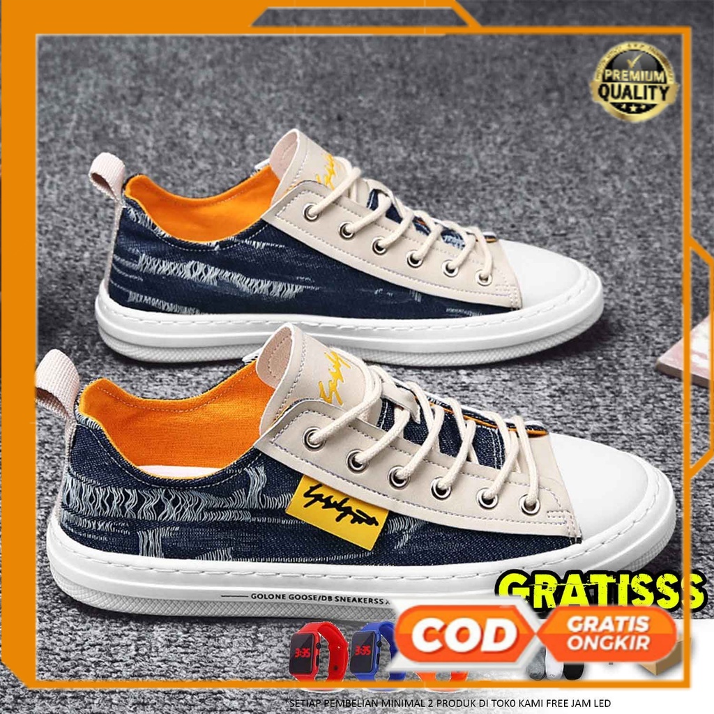 SNEAKERS PRIA WANITA TREND TERBARU // Sepatu Sneaker Pria Import - Sepatu Sneaker Zuhra GOLONE Db-87