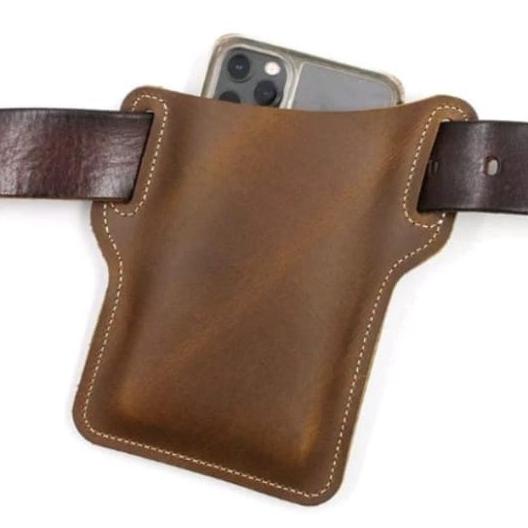 LEATHER POUCH BELT FOR HANDPHONE EXCLUSIVE DESIGN BISA CUSTOM SEMUA HP
