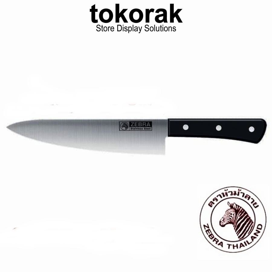 PISAU DAPUR ZEBRA CHEF KNIFE 8 INCH 100224 - PISAU STAINLESS