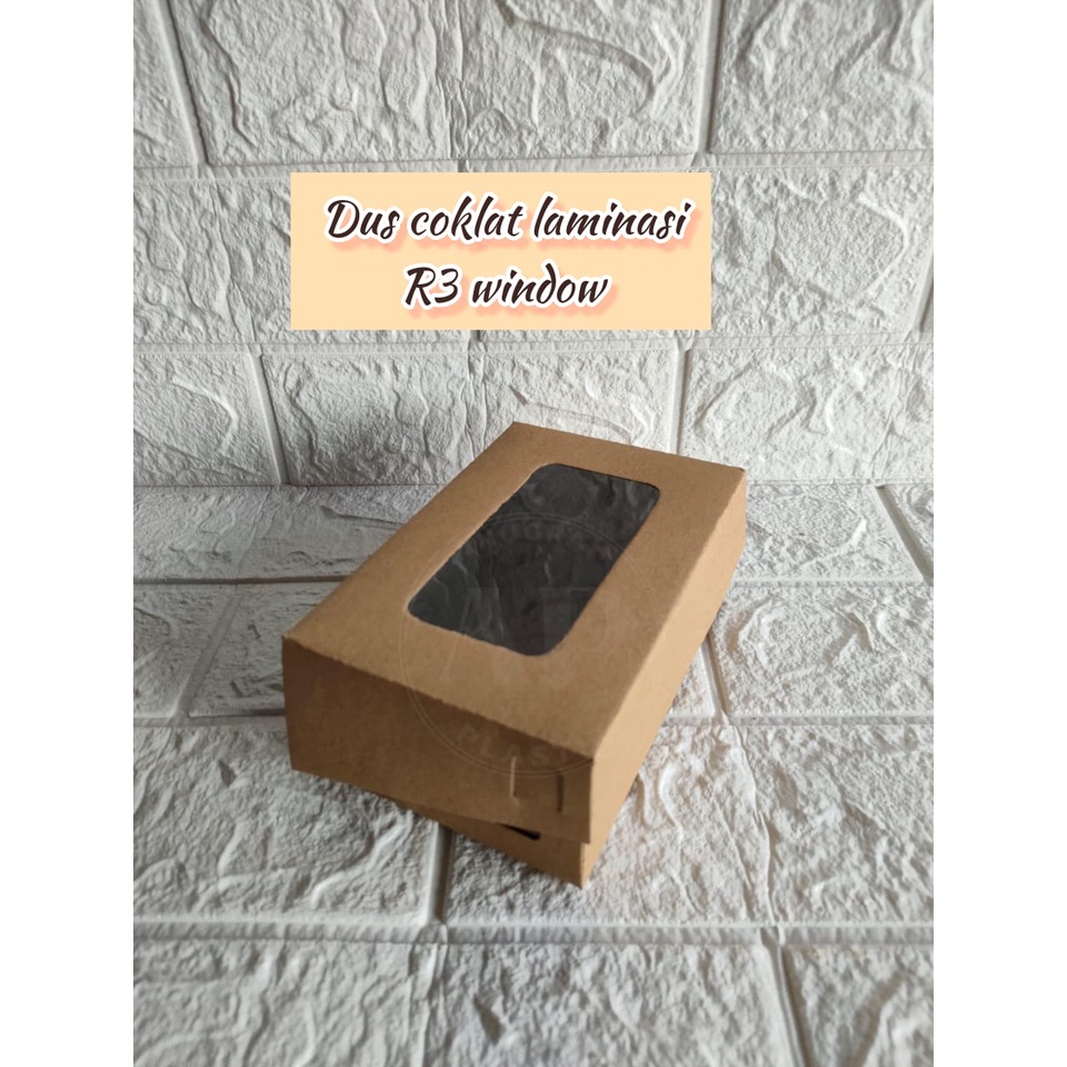 

Dus Coklat R3 Window Laminasi / Box kue uk 15 x 10 x 6 PER 10 PCS