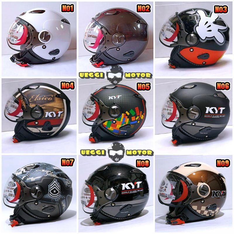 Jual Helm Kyt Elsico motif kyt model Retro Indonesia|Shopee Indonesia
