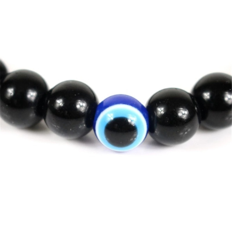 Gelang Manik-Manik Chakra Evil Eye Adjustable Untuk Pria