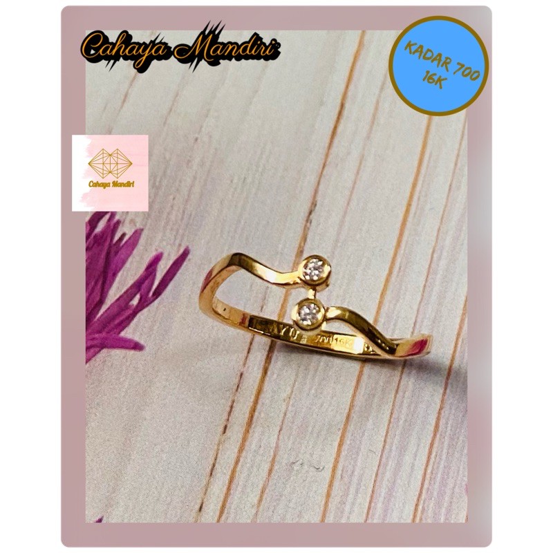 Cincin Emas Kadar 700 (16K) Berat +/- 1,55 Gram