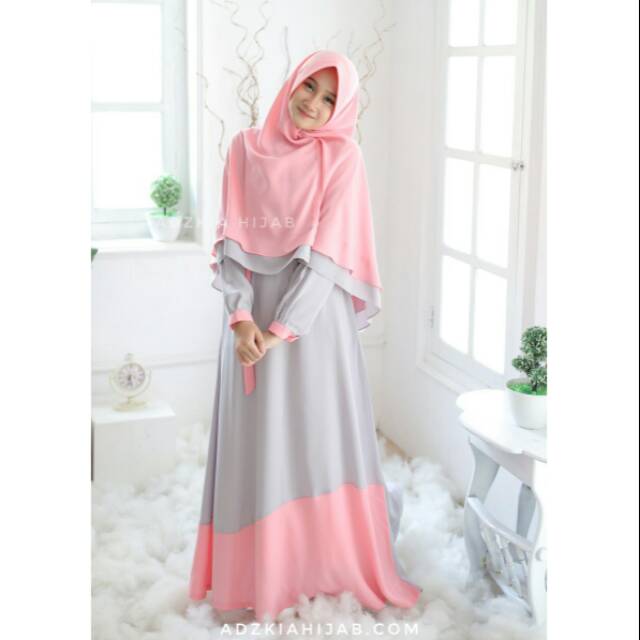 Set Gamis Rania Syar'i by Adzkia hijab syar'i