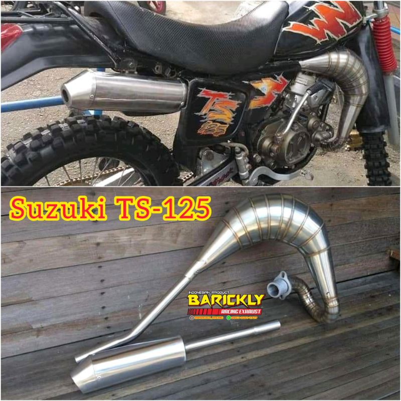 Knalpot Suzuki TS-125 Udang Racing Full Stainless Steel Racing Custom TS 125 TS125