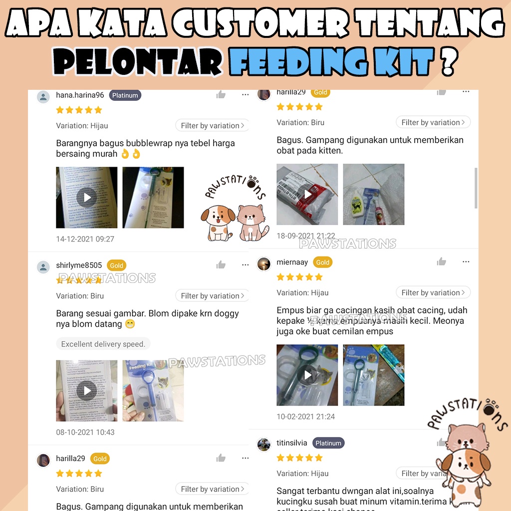 Feeding Kit / Pelontar Obat Pelontar Makanan untuk Kucing / Anjing / Kelinci