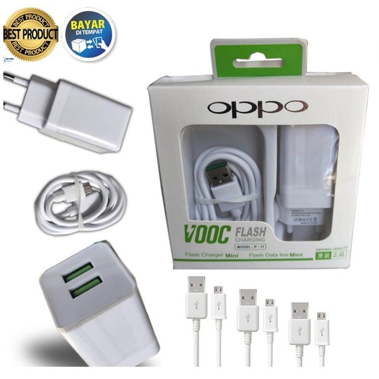 Charger OPPO VOOC FAST CHARGING 2Ampere 2port USB ori 99%