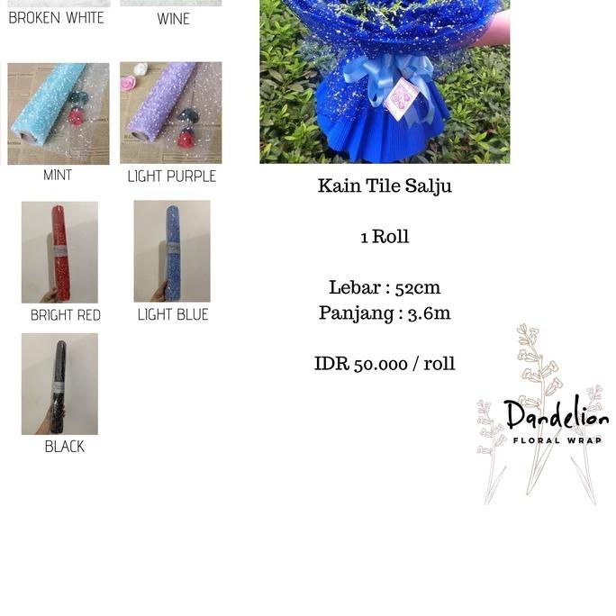 

SNOW TILE ROLL KAIN TILE SALJU PER ROLL KAIN PEMBUNGKUS BUKET BUNGA FLOWER WRAPPING