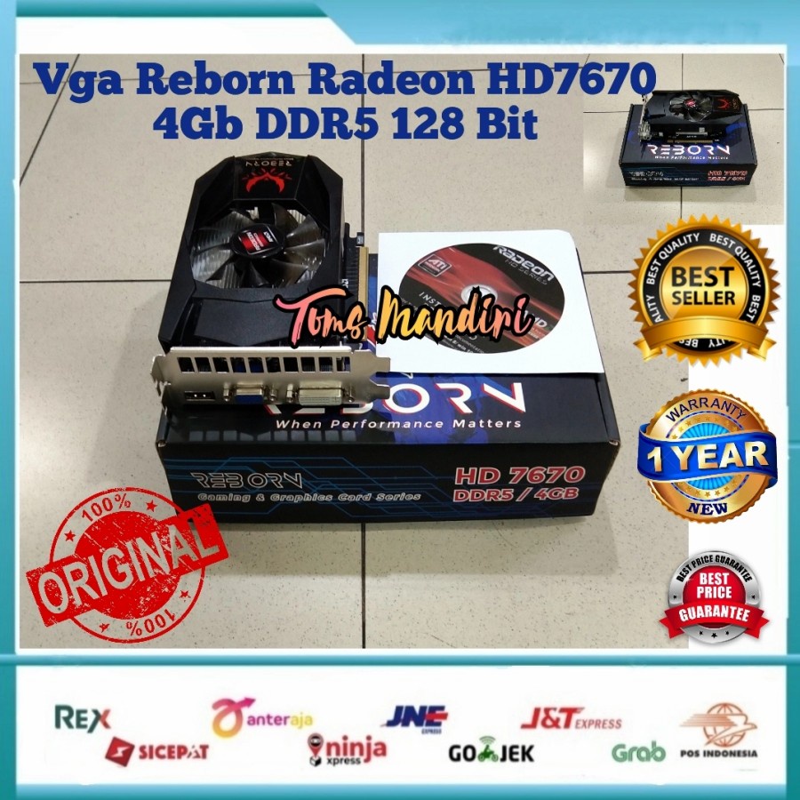 Vga Reborn Radeon HD7670 4Gb DDR5 128 Bit Garansi Resmi 1 Tahun