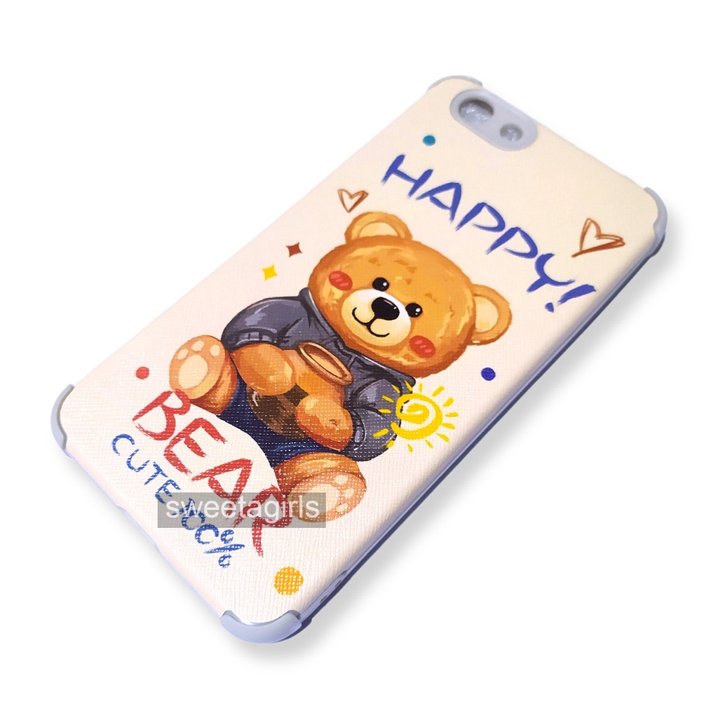 Softcase Silikon Anticrack - Vivo Y53 (1606) - sweetacase.id - Casing bumper kamera - casing warna pastel - model Boneka 3D timbul  - casing dengan karakter lucu - aesthetic - casing anak - Case Gemoy