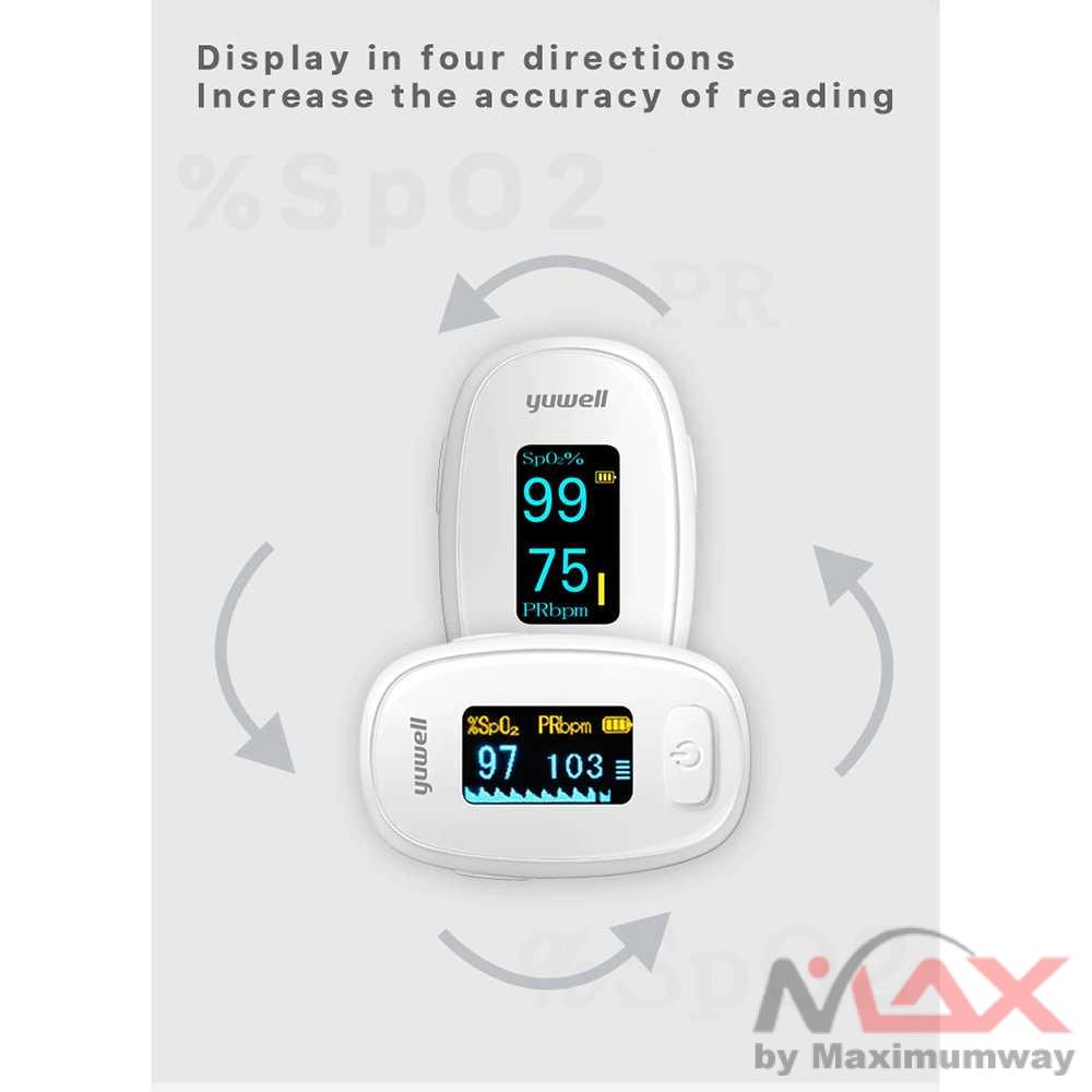 Yuwell Alat Pengukur Detak Jantung Oksigen Pulse Oximeter - YX306 Warna Putih