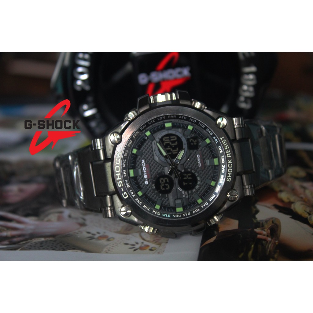 Jam Tangan Gshock MTG Rantai Hitam Include Box Kaleng
