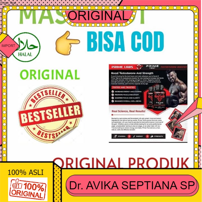 100% ASLI PRIME LABS PENAMBAH MASA OTOT PRIMA BERTENAGA TESTOTERON BOOSTER