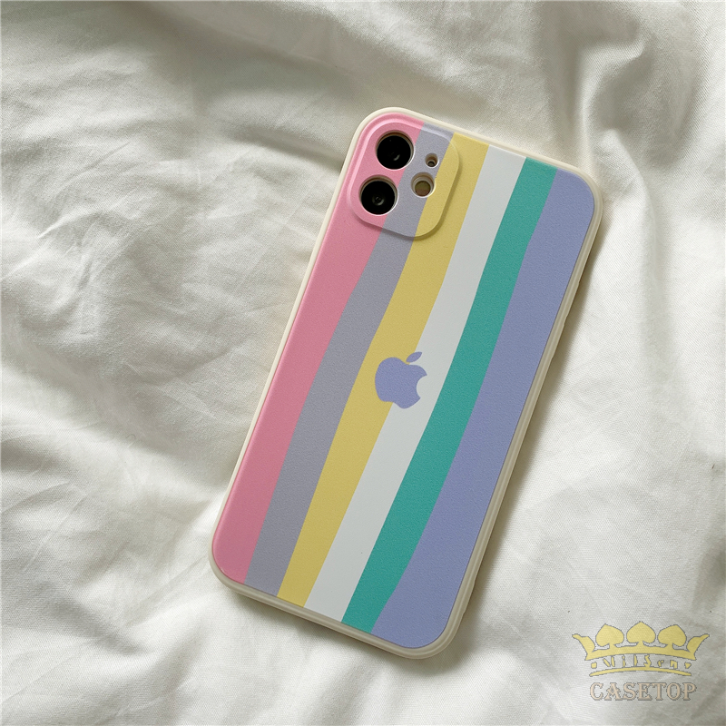 Casing Iphone 12 Pro Max 11 8plus 7plus 6 6s Plus 7 8 Se X Xr Xs Max 11pro Max Motif Pelangi-3