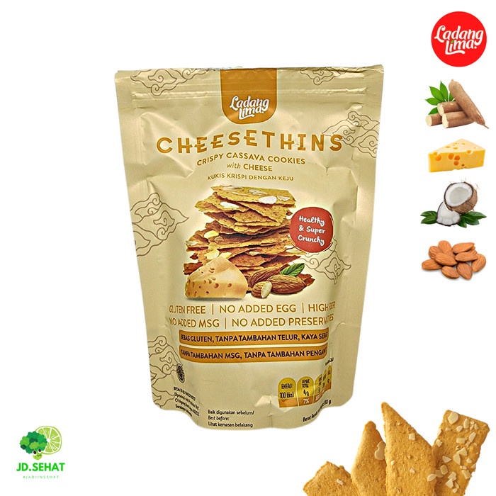 

Healthy Cookies CHEESETINS LADANG LIMA Cheese Almond Gluten Free