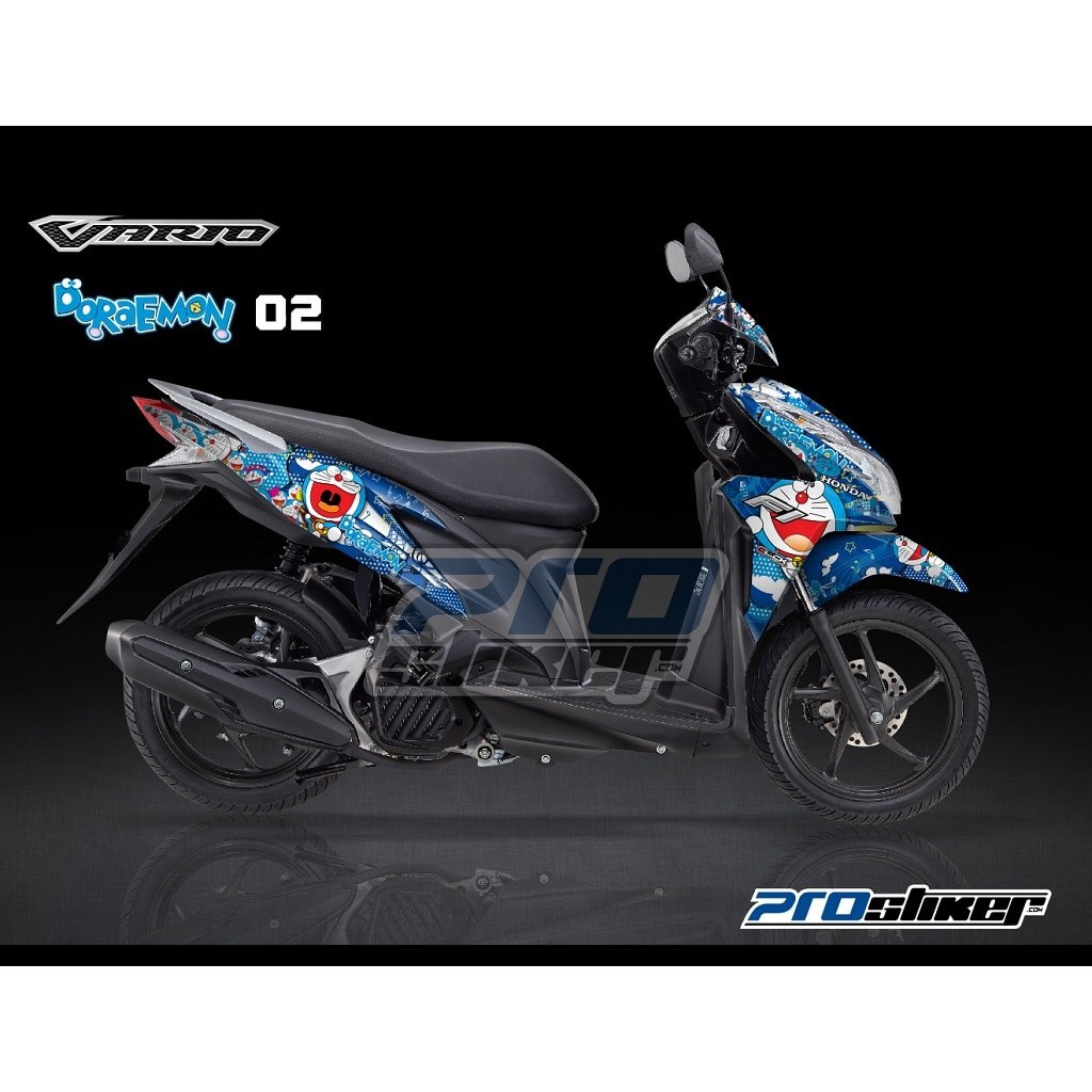 Striping Vario 125 FI Motif Kartun DORAEMON V1 PROSTIKER SEMUA SIAP KIRIM