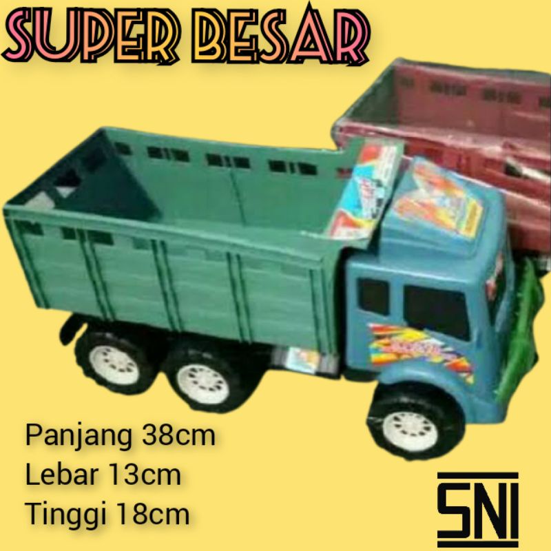 Mainan anak mobil truk pasir besar / truck mainan besar / mainan truk besar / mainan truk oleng