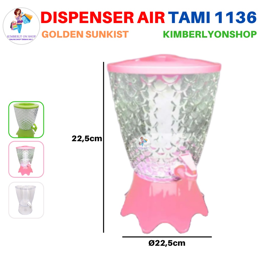 Dispenser Air Minum Tempat Air Motif Ikan Drink Jar Golden Sunkist